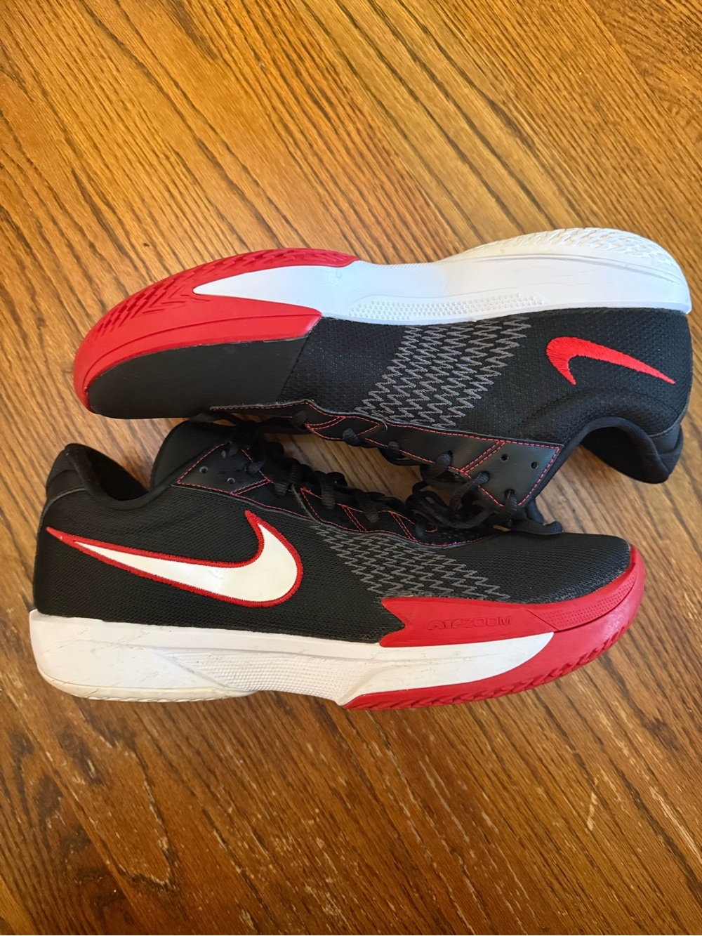 Nike Men's GT Cut Academy Size 14 Black/Red Low-Top Athletic Basketball Shoes